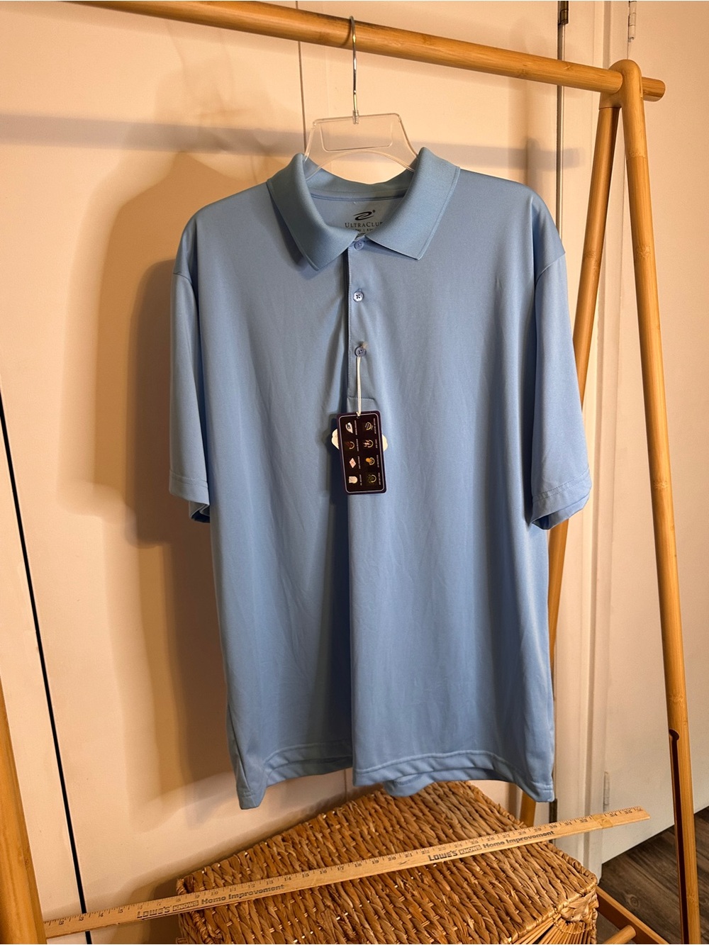 Men's Light Blue Polo Shirt with Classic Collar